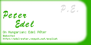peter edel business card